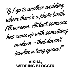 Wedding Blogger Quote For the Table Selfie Photo Booth