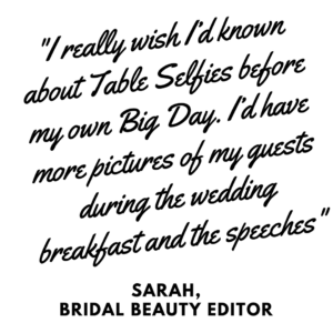 The Bridal Beauty Magazine Review Quote For the Table Photo Booth for Weddings
