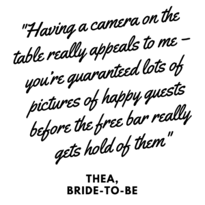 The A Bride To Be Magazine Quote For the Table Photo Booth